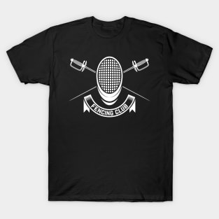 Fencing club label. Fencing sword. T-Shirt